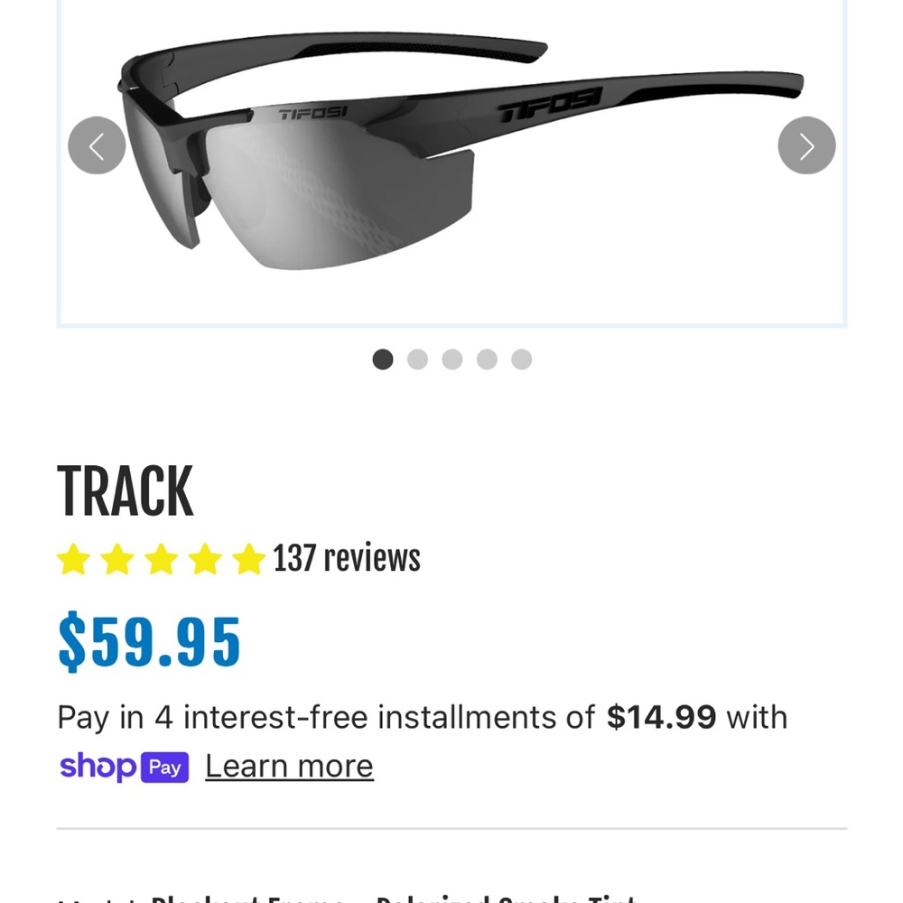 Track Black Sunglasses